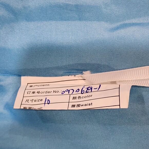 Set Of 2 Blue Chiffon Maxi Bridesmaid or Wedding Guest Dresses Size 8 And 10 NEW - Picture 15 of 16